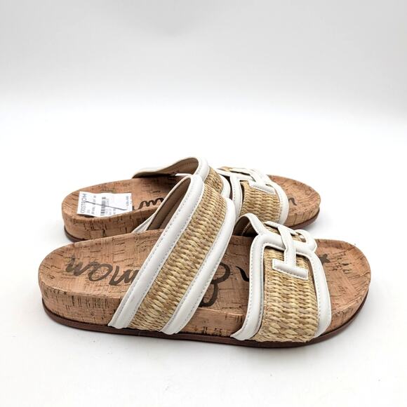 Sam Edelman Rowan Double Strap Slide Sandals Women's Natural Size US8M EU38.5 - Picture 3 of 13
